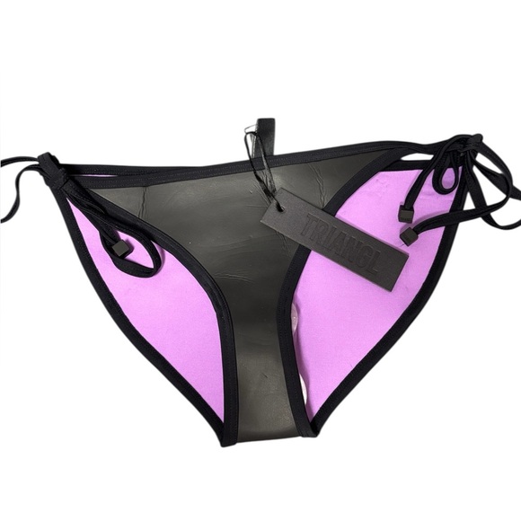 TRIANGL Black tie side full coverage back Neoprene bikini bottom size M - Picture 6 of 6